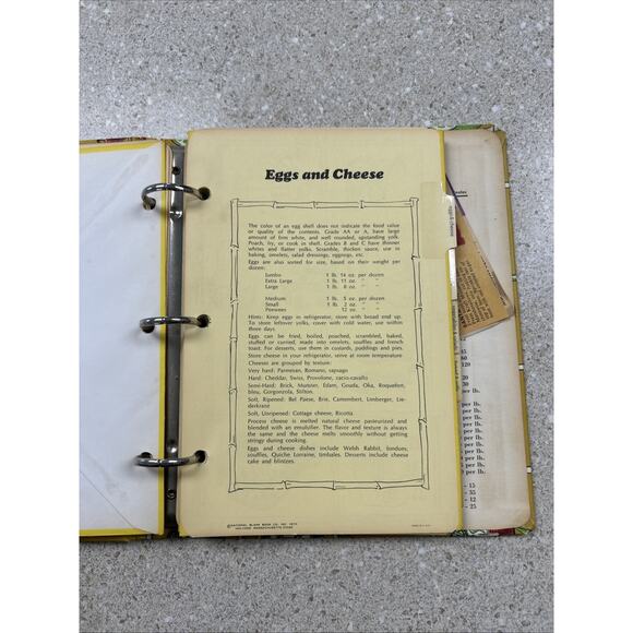 Vintage 1950's Cookbook 3 Ring Binder Recipe Holder Ephemera Prop Kitchen - Picture 6 of 9